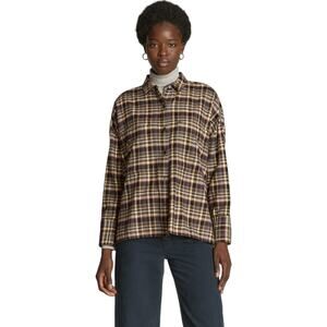 Everlane NWT The Boxy Flannel Beech Plaid  S  shirt button front shacket